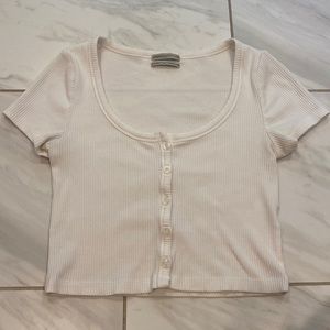 White cropped button down from Urban Outfitters